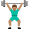 Person Lifting Weights - Medium emoji on Google